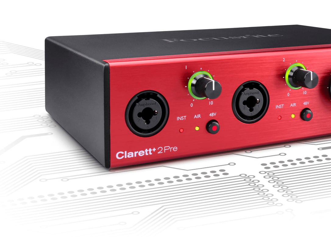 Focusrite Clarett+ 2Pre 18-in / 20-Out USB Audio Interface 